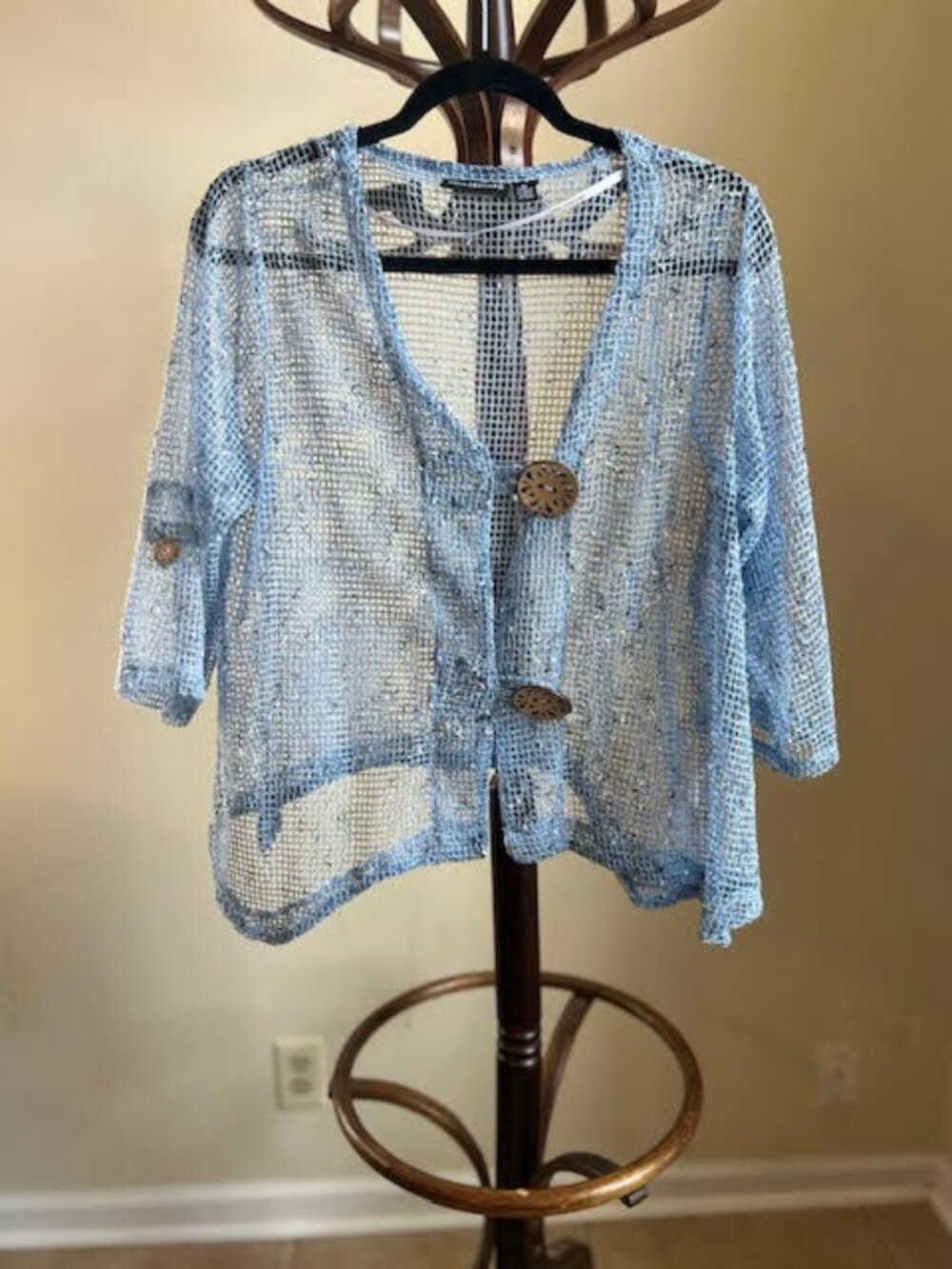 Nina Leonard Lagenlook Shrug Cardigan XL Open Front NWOT